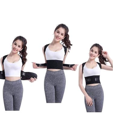 Posture Corrector Full Back Shoulder Lumbar Support Belt for Men Women Thin Upper Back Posture Corrector Kids Improve Posture Back Posture Warm as Ever Svart 3X - Buy Online on GoSupps.com