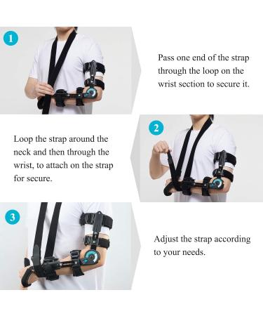 Hinged ROM Elbow Brace with Hand Grip | Post-Op Support & Sling Stabilizer for Arm Injury Recovery | Fracture Rehabilitation - Left Arm - Buy Online on GoSupps.com