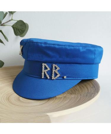 DOSOMI Women's Luxury Satin Sailor Beret Cap with Rhinestone Detail - Large Black - Buy Online on GoSupps.com