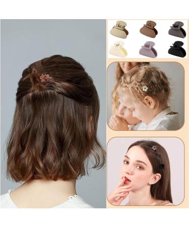 12Pcs Flower Hair Claw Clips - Nonslip Mini Claw Hair Accessories for Women and Girls (Random Color) - Buy Online on GoSupps.com