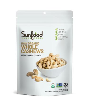 Sunfood Creamy Whole Cashews 8 oz (227 g)