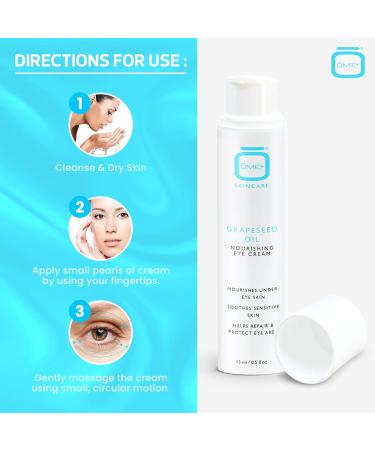 Omic Under Eye Cream - 0.5 fl oz / 15ml - For Puffiness and Bags Under Eyes Anti-aging Eye Cream with Jojoba Oil and Grapeseed Oil Vegan Cruelty Free Paraben Free Made in USA - Buy Online on GoSupps.com