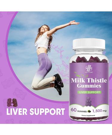 iMATCHME Milk Thistle Gummies - Liver Cleanse & Detox, 1500mg Extract, 60 Vegan Count - Buy Online on GoSupps.com