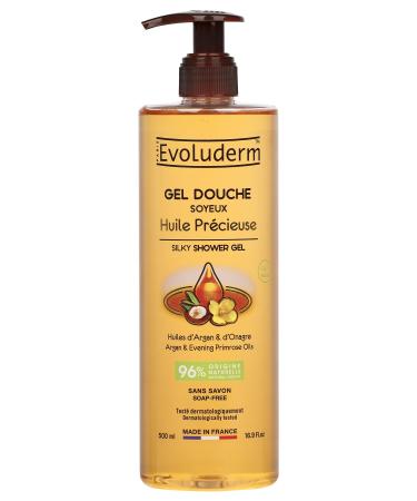 Evoluderm EVOLUDERM Silky Shower Gel Precious Oil - 500ml - 96% Natural Origin - Vegan - Made in France