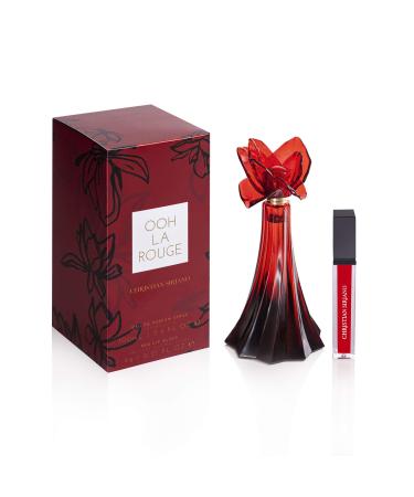 Christian Siriano Ooh La Rouge Women's Eau de Parfum Spray, 3.4 Ounces + Lip Gloss 0.21 oz