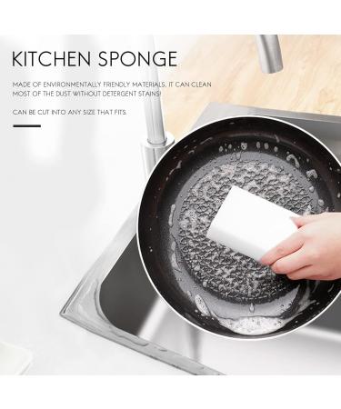 BTuregsau Melamine Sponge Magical Sponge Rub Melamine Cleaner Eco-Friendly White Kitchen Magical Sponge Rub 10 x 6 x 2 cm 200 Pcs - Buy Online on GoSupps.com