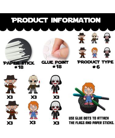 S-Cp-0020 Ice Cream Fruit Dessert Cupcake Topper Colorful Glitter Happy Birthday Sensory Pop Game Theme Decor Supplies Baby Shower Boys Girls Birthday Party Decorations - Buy Online on GoSupps.com