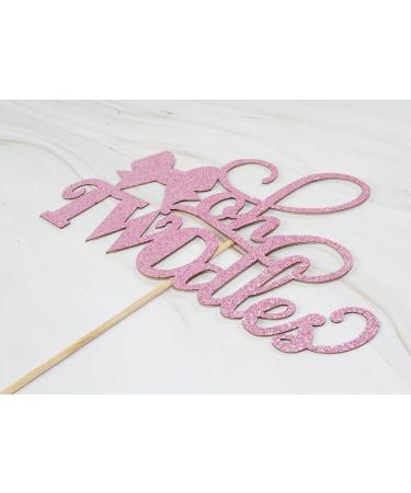 zxyxka Pink Glitter Oh Twodles Cake Topper Miss Two Cute Cake Topper - Girls 2nd Birthday Decorations - Sweet Baby Girl Two Year Old Birthday Party Decorations - Buy Online on GoSupps.com