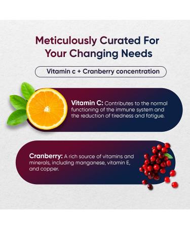 Cranberry Capsules 50000mg - 180 Vegan Capsules with Vitamin C | High Strength Concentrated Supplement for Women & Men - Made in the UK - Buy Online on GoSupps.com