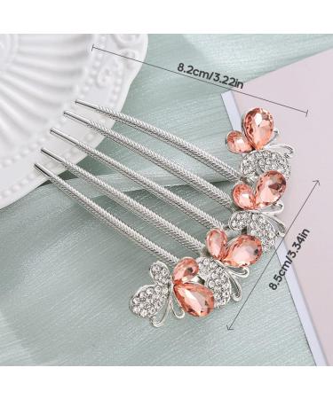 XPEX 3-Pack Rhinestone Hair Combs | Butterfly & Flower Designs | Perfect Bridal & Gift Accessories for Women & Girls - Buy Online on GoSupps.com