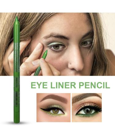 Colored Eyeliner Pencils - Green Eyeliner Pencil Gel Eyeliner Women Eye Liners Waterproof for Stage Performance Creative Eye Makeup - Buy Online on GoSupps.com