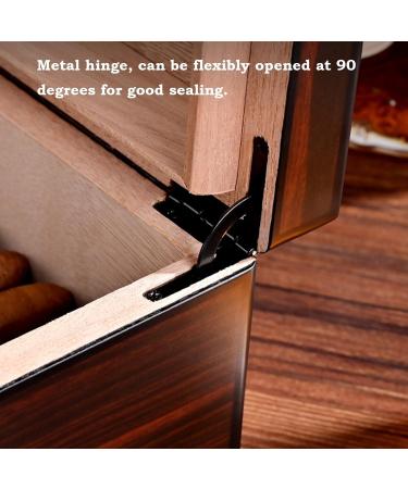 Cigar Humidor Case with Hygrometer Humidifier for 50 Cigars Handmade Cedar Wood Cigar Box Portable Travel Cigar Case for Men - Buy Online on GoSupps.com
