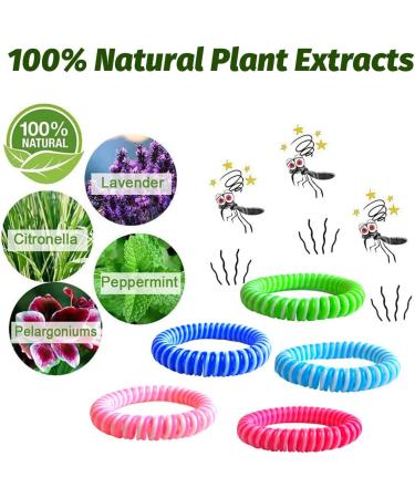 Mosquito Repellent Bracelet 12 Pack PandyCare Insect Midge & Mosquito Bands Wristbands for Adults Kids & Baby - 2 Coils in 1 Waterproof 100% Natural Plant Essential Oil Deet Free with 300 Hours - Buy Online on GoSupps.com