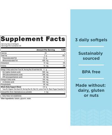 Ancient Nutrition Ancient Omegas Whole Body - Wild Caught Fish Oil Supplement - 90 Capsules - Buy Online on GoSupps.com