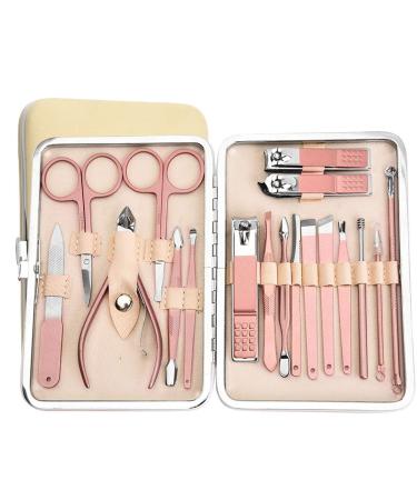 Manicure Set-18 IN 1 Stainless Steel Nail Care Set-Professional Ingrown Toenail Clipper Grooming Tool-Pedicure Kit & Toe Nail Cutter-Thick Nail Scissors Toiletries with Cuticle Trimmer