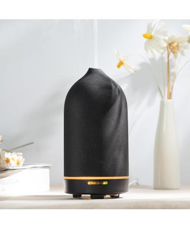 Jesmay 120ml Aroma Diffuser | Premium Ultrasound Essential Oil Diffuser with LED | BPA-Free Ceramic Luminaire for Bedroom Office Spa - Black - Buy Online on GoSupps.com