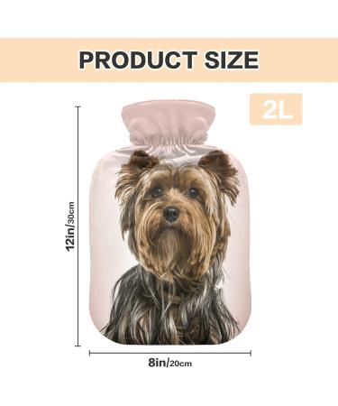 Yorkshire Terrier Hot Water Bottle with Soft Cover - 2L Heating Pad for Winter Comfort | Ideal for Bed Hand Neck & Shoulders - Buy Online on GoSupps.com