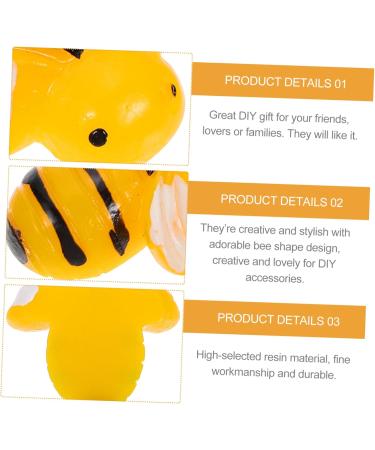 30pcs Simulation Bee Hair Barrettes Hair Clip 3d Resin Slices Resin Bee Ornament Ladybug Child Charm - Buy Online on GoSupps.com