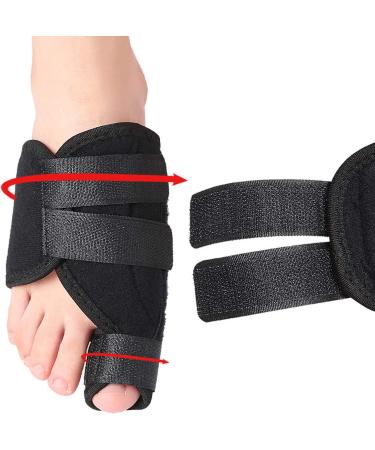 Bunion Corrector Brace - Toe Straightener & Pain Relief for Hallux Valgus - Nighttime Support for Women & Men - Black - Buy Online on GoSupps.com