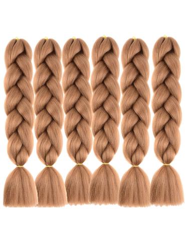 24-Inch Ombre Brown Jumbo Braid Hair Extensions | Kankalon 6Pcs Box Braids for Art & Style - Buy Online on GoSupps.com