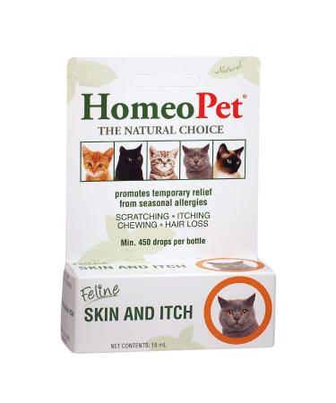 HomeoPet Feline Skin & Itch Natural Cat Coat Enhancer Medium