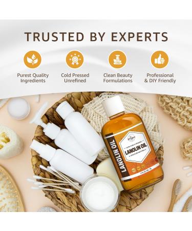 Lanolin Oil (32oz) | Cold Pressed Unrefined | Deep Moisturizer for Skin, Lips & Hair | Softens, Protects & Restores Dry or Cracked Skin | Natural Emollient for Creams, Balms & Conditioners | 32 OUNCES - Buy Online on GoSupps.com