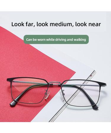 Buy Ultra-Light Progressive Multi-Focus Anti-Blue Light Reading Glasses - Pure Titanium Black 5.5x1.4x2.1in - International Shipping Available - Buy Online on GoSupps.com