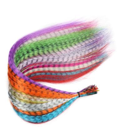 Buy Reccisokz Colorful Feather Hair Extension Set - 30 Art Hair Strands for Kids | Feather Hairdress Clips & Pliers for Ponytail Braids | International Shipping Available - Buy Online on GoSupps.com