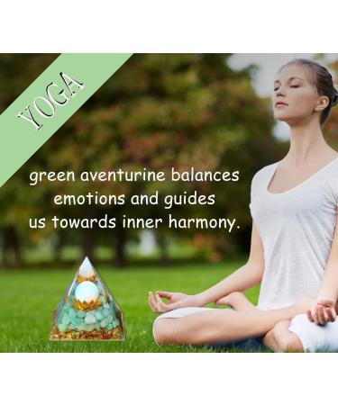 Xiannvxi Green Aventurine Orgonite Crystal Pyramid - Spiritual Healing Positive Energy & Success Gemstone Lotus Pyramid - Buy Online on GoSupps.com
