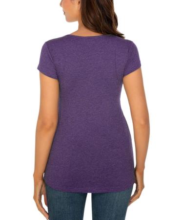 Love2Mi Women's Maternity Nursing Shirt - Layered Design Wrap Top - S-purple - Size M - Buy Online on GoSupps.com
