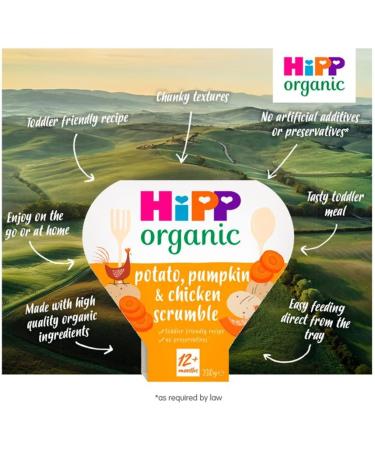 Hipp Organic Potato Pumpkin & Chicken Scrumble 12+ Months 230g - Buy Now for Healthy Toddler Meals - Buy Online on GoSupps.com