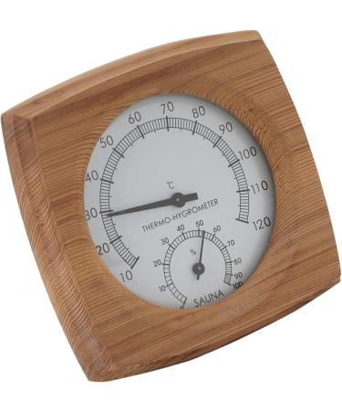 Handmade Cedar Wood Sauna Room Hygrometer | 2-in-1 Thermo Hygrometer with Clear Scale for Accurate Temperature & Humidity Measurement - Buy Online on GoSupps.com