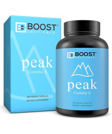 BoostCeuticals Gamma E Vegan Vitamin E 400 IU Mixed Tocopherols Complex - Non GMO - Gluten Free VIT E 180 Capsules - Buy Online on GoSupps.com