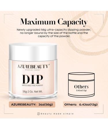 AZUREBEAUTY Nude Shimmer Dip Powder 2Oz - Neutral Dipping Powder for French Nail Art | Salon & DIY Manicure Gift - Buy Online on GoSupps.com