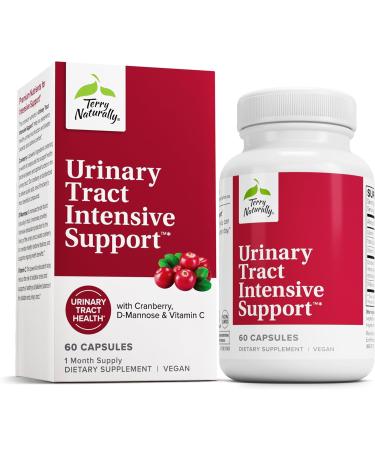 Terry Naturally Urinary Tract Intensive Support - Supplement with Cranberry for Bladder Health Support - Kidney Health Supplement with D-Mannose & Vitamin C - 60 Capsules (30 Servings)