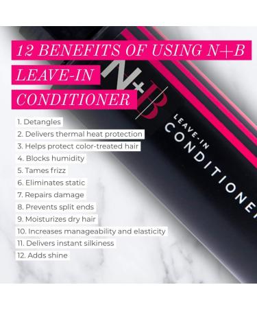 N+B Leave-In Conditioner & Detangler Spray | For Curly & Straight Hair | Deep Moisturizer for Dry, Damaged, Frizzy Hair | Sulfate, Paraben & Cruelty-Free - Buy Online on GoSupps.com