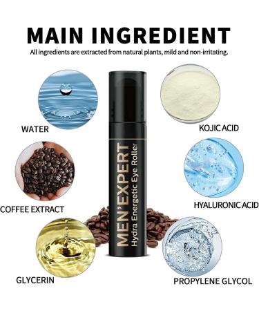 Mens Expert Hydra Energetic Eye Roller Men Plus Expert Hydra Energetic Eye Roller Men's Eye Roller for Puffy Eyes and Dark Circles. (1pcs) - Buy Online on GoSupps.com