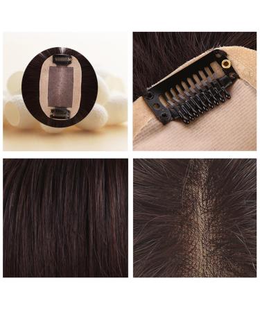 Remeehi Hairpiece for Thin Hair - Wavy 16.5 cm 6x6 cm Dark Brown - Perfect for Volume & Style - Buy Online on GoSupps.com