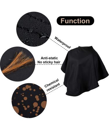 2 Pcs Waterproof Makeup & Hair Cape Set - Salon Barber Bib for Hair Dye & Styling in Black - Buy Online on GoSupps.com