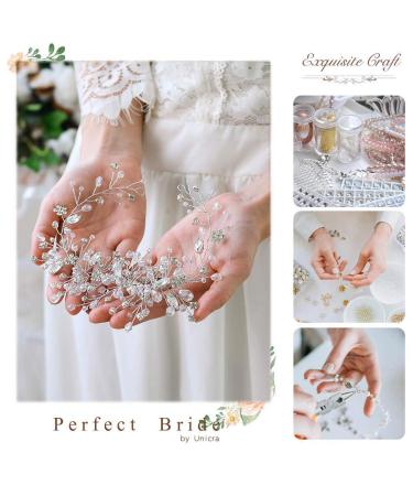 Edary Bridal Wedding Hair Vine | Rhinestone Headband & Pearl Hair Accessories for Women & Girls - Buy Online on GoSupps.com