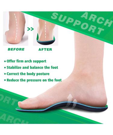 Orthotic Arch Support Insoles for Flat Feet & Plantar Fasciitis - Women & Men (Size 9-9.5 Women/7-7.5 Men) - Buy Online on GoSupps.com