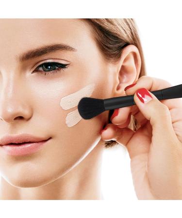 Nose Makeup Brush - U-Shaped Double Ended Contour Brush for Precise Blush & Highlight | 2-in-1 Puffy Makeup Tool for Beginners & Professionals | All Black - Buy Online on GoSupps.com