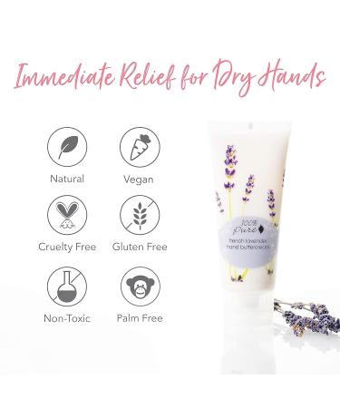 French Lavender Hand Cream - Shea Butter, Natural Lotion for Dry Hands - 2 Fl Oz - Buy Online on GoSupps.com
