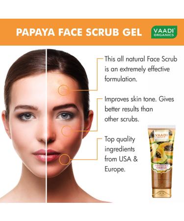 Papaya Scrub Gel with Honey and Saffron 110g x 2 - Buy Online on GoSupps.com
