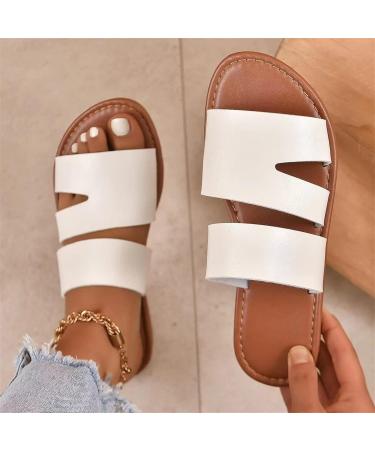 Nupaque Women s Dressy Slide Sandals - Flat Summer Open-Toe Shoes | Large Size 39 EU for Leisure Swimming & Shopping - Buy Online on GoSupps.com
