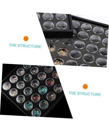 SOESFOUFU Box Nail Art Display Box Nail Polish Holder Nails Rhinestones Nail Rhinestone Nails Accessories Beads Storage Organizer Earring Organizer Jewels for Nails Manicure Decorate Pvc - Buy Online on GoSupps.com