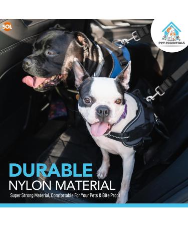 2pk Adjustable Dog Car Seat Belts for Cars UK | Dog Safety Belt Clip | In-Car Pet Restraint Harness - Buy Online on GoSupps.com