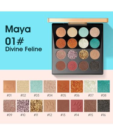 Zeesea British Museum Egypt Collection 16 Colors Eyeshadow Palette - Shimmer, Matte & Glitter (07 CAT) - Buy Online on GoSupps.com