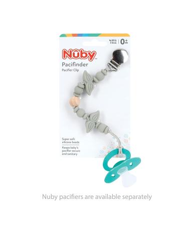 Nuby Silicone Pacifier Clip | Mustache Pacifier Holder for Baby | 0+ Months - Buy Online on GoSupps.com