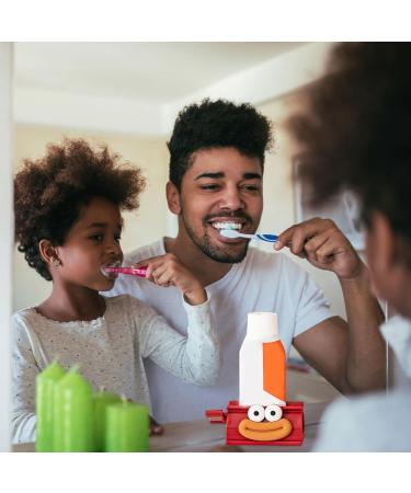 Rolling Toothpaste Squeezer - Cute Smiling Face Tube Squeezer Tool Manual Toothpaste Dispenser Toothpaste Holder Squeezer for Bathroom Restroom Red - Buy Online on GoSupps.com